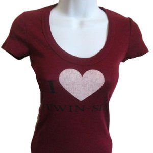 Twinset by Simona Barbieri Form Fitting Red Tee Fits XS